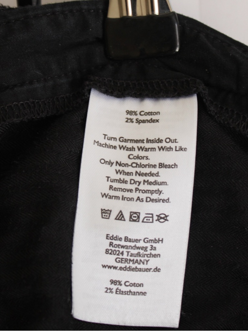Women's Eddie Bauer Black Cotton Athletic Drawstring Shorts in size 14 - Picture 4 of 5